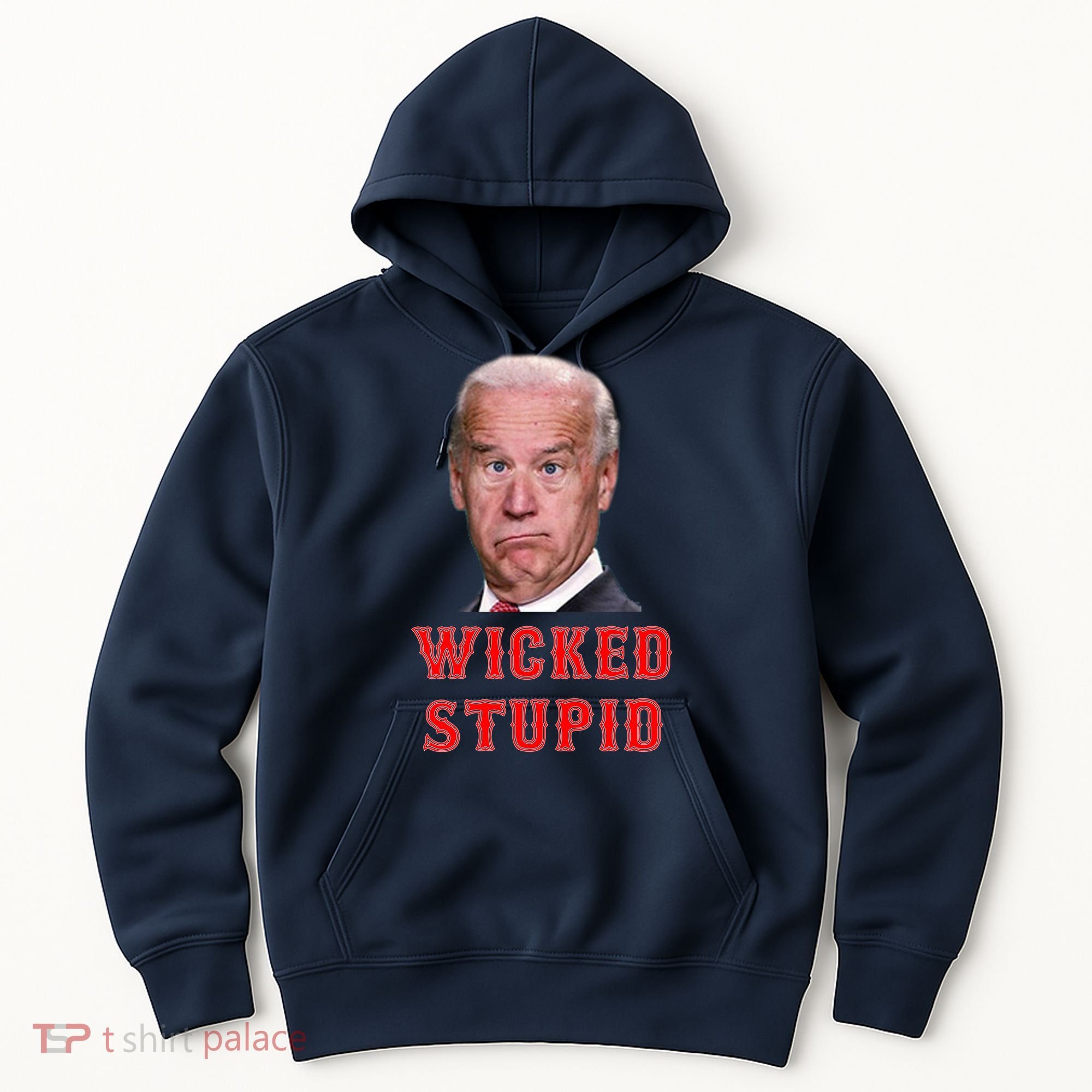 Wicked Stupid Funny Joe Biden Boston Hoodie