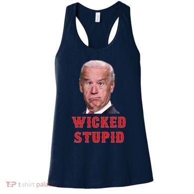 Wicked Stupid Funny Joe Biden Boston Women's Tank Top