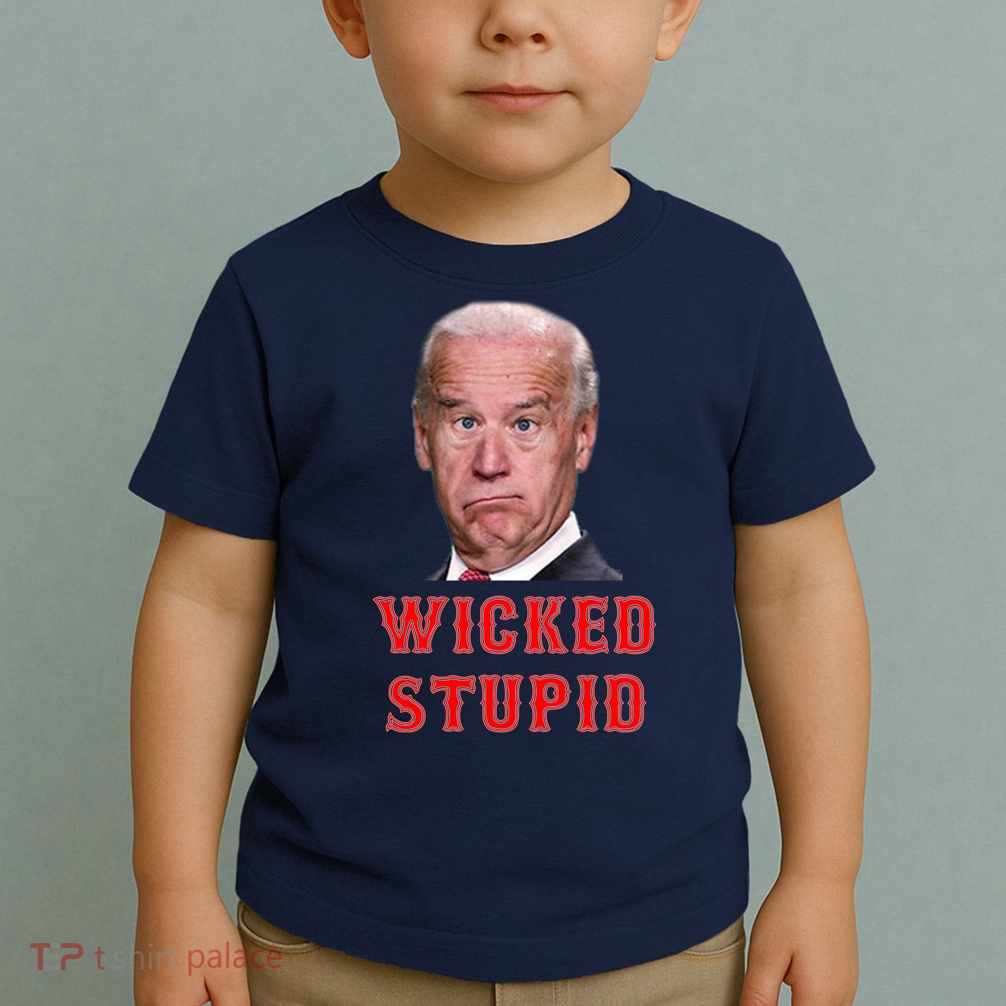 Wicked Stupid Funny Joe Biden Boston Toddler T-Shirt