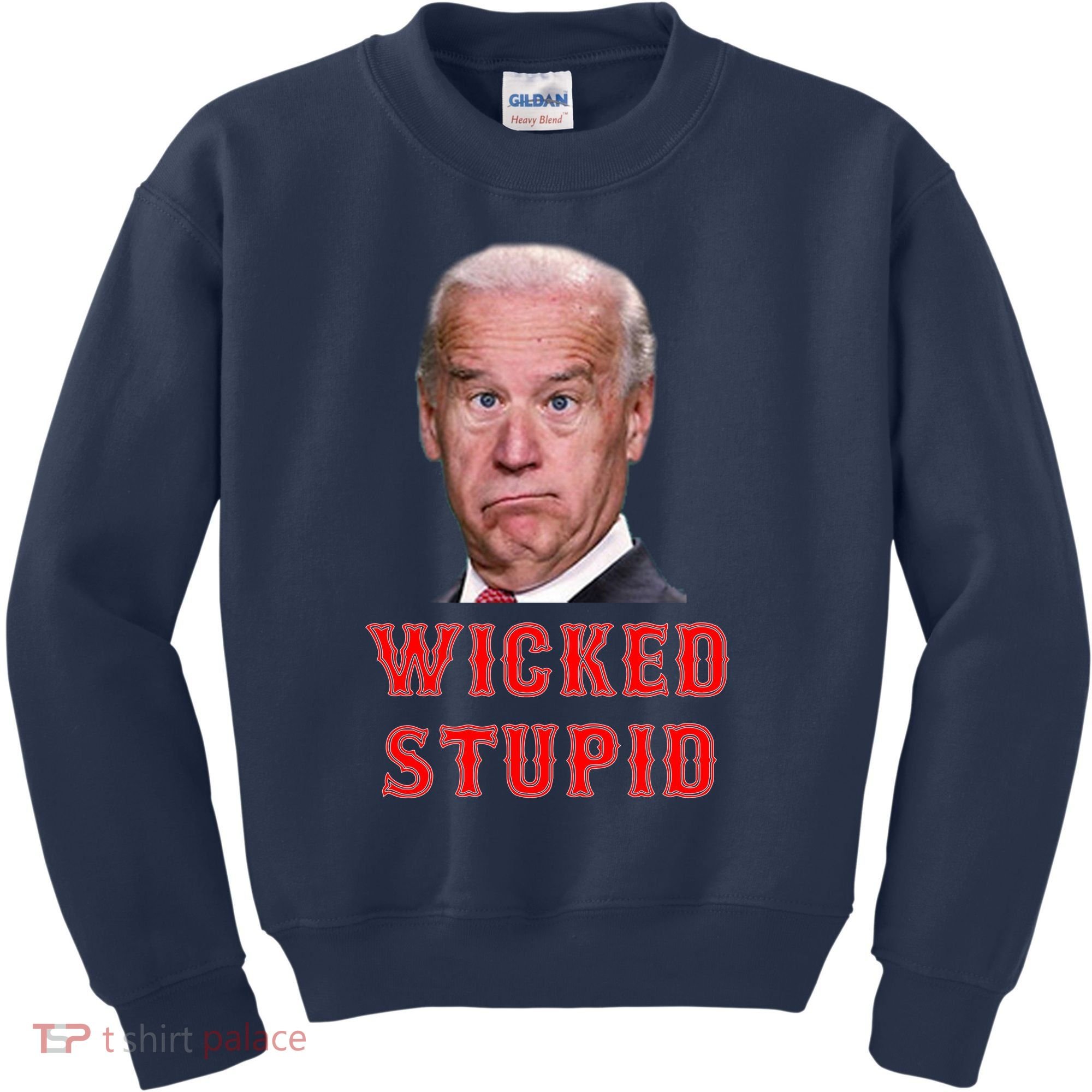 Wicked Stupid Funny Joe Biden Boston Kids Sweatshirt