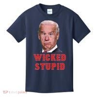 Wicked Stupid Funny Joe Biden Boston Kids T-Shirt thumb 0