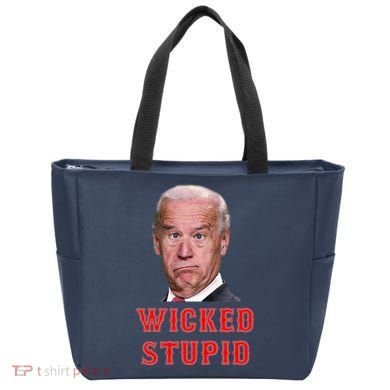 Wicked Stupid Funny Joe Biden Boston Tote Bag