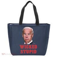 Wicked Stupid Funny Joe Biden Boston Tote Bag thumb 0