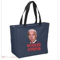 Wicked Stupid Funny Joe Biden Boston Tote Bag thumb 2
