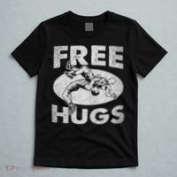 Wrestling Shirts  Funny Free Hugs Wrestling  Coach T-Shirt thumb 5