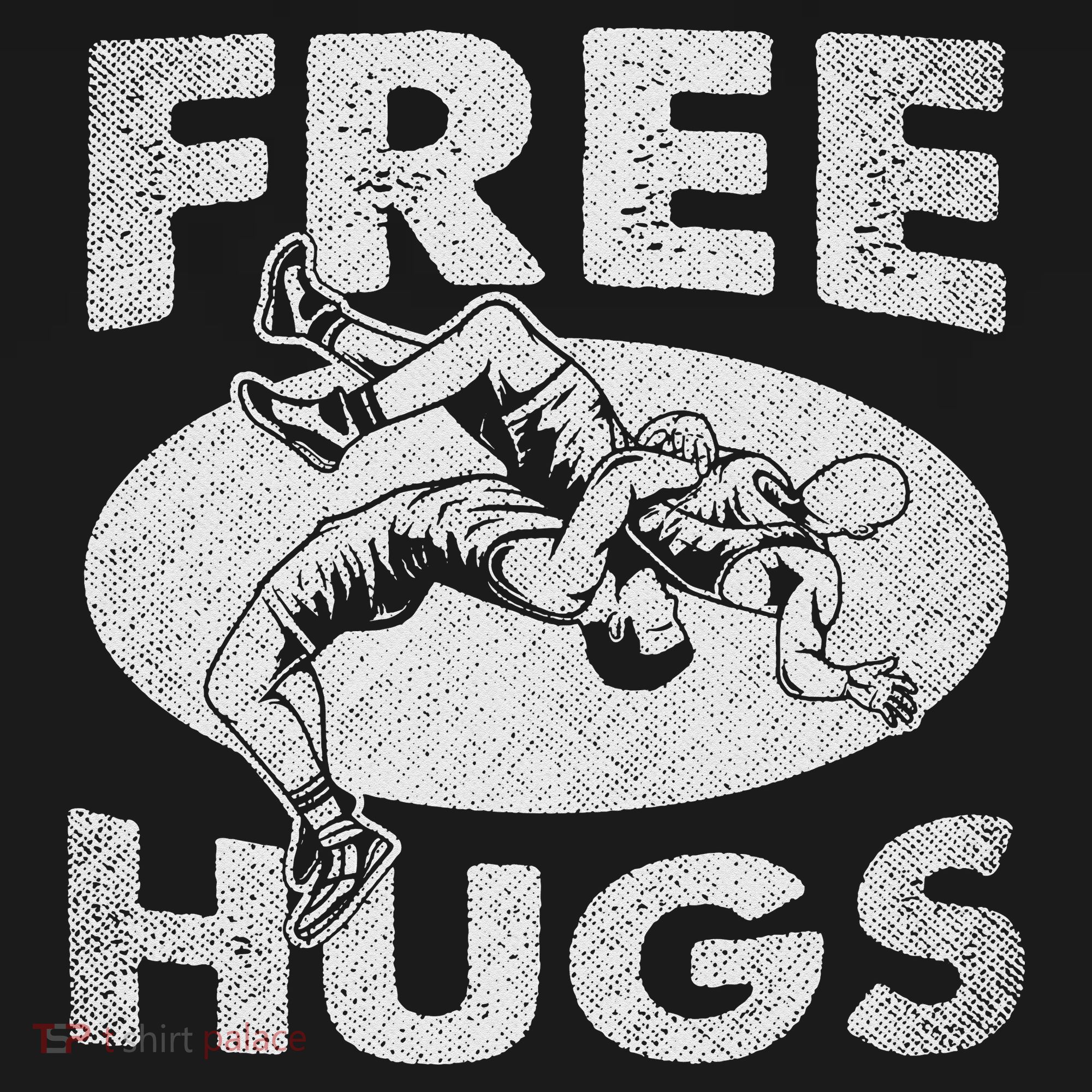 Wrestling Shirts  Funny Free Hugs Wrestling  Coach T-Shirt