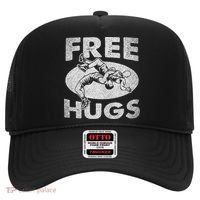 Wrestling Shirts  Funny Free Hugs Wrestling  Coach Hat thumb 0
