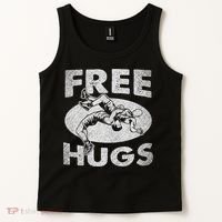 Wrestling Shirts  Funny Free Hugs Wrestling  Coach Tank Top thumb 2