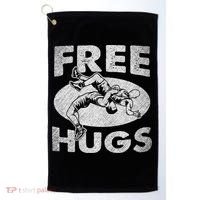 Wrestling Shirts  Funny Free Hugs Wrestling  Coach Golf Towel thumb 0