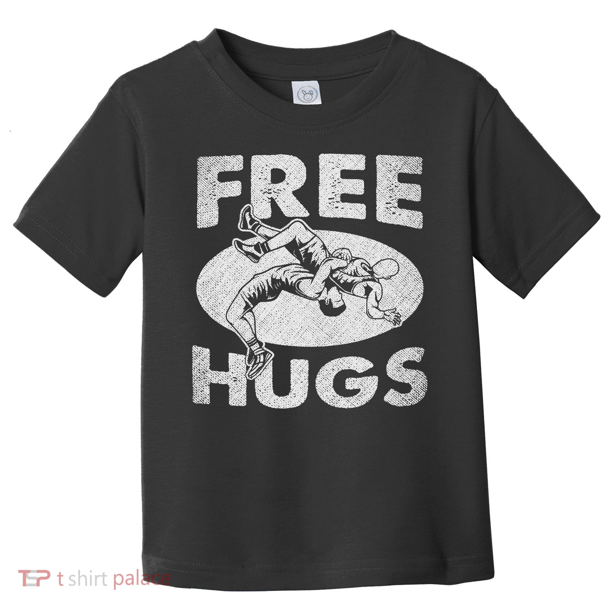 Wrestling Shirts  Funny Free Hugs Wrestling  Coach Toddler T-Shirt