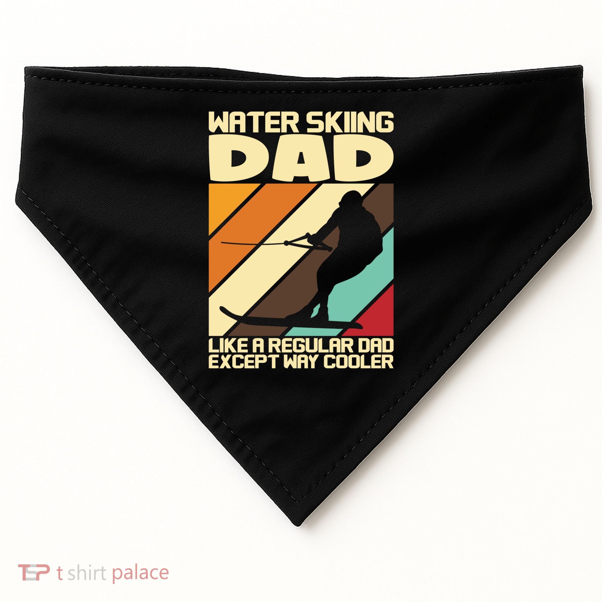 Water Ski Fans Water Skiing Dad Gift USA-Made Doggie Bandana