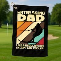 Water Ski Fans Water Skiing Dad Gift Golf Towel thumb 1