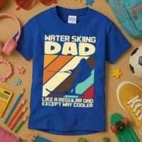 Water Ski Fans Water Skiing Dad Gift Kids T-Shirt thumb 3