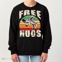 Wrestling Shirts  Funny Free Hugs Wrestling  Coach Women's Sweatshirt thumb 0