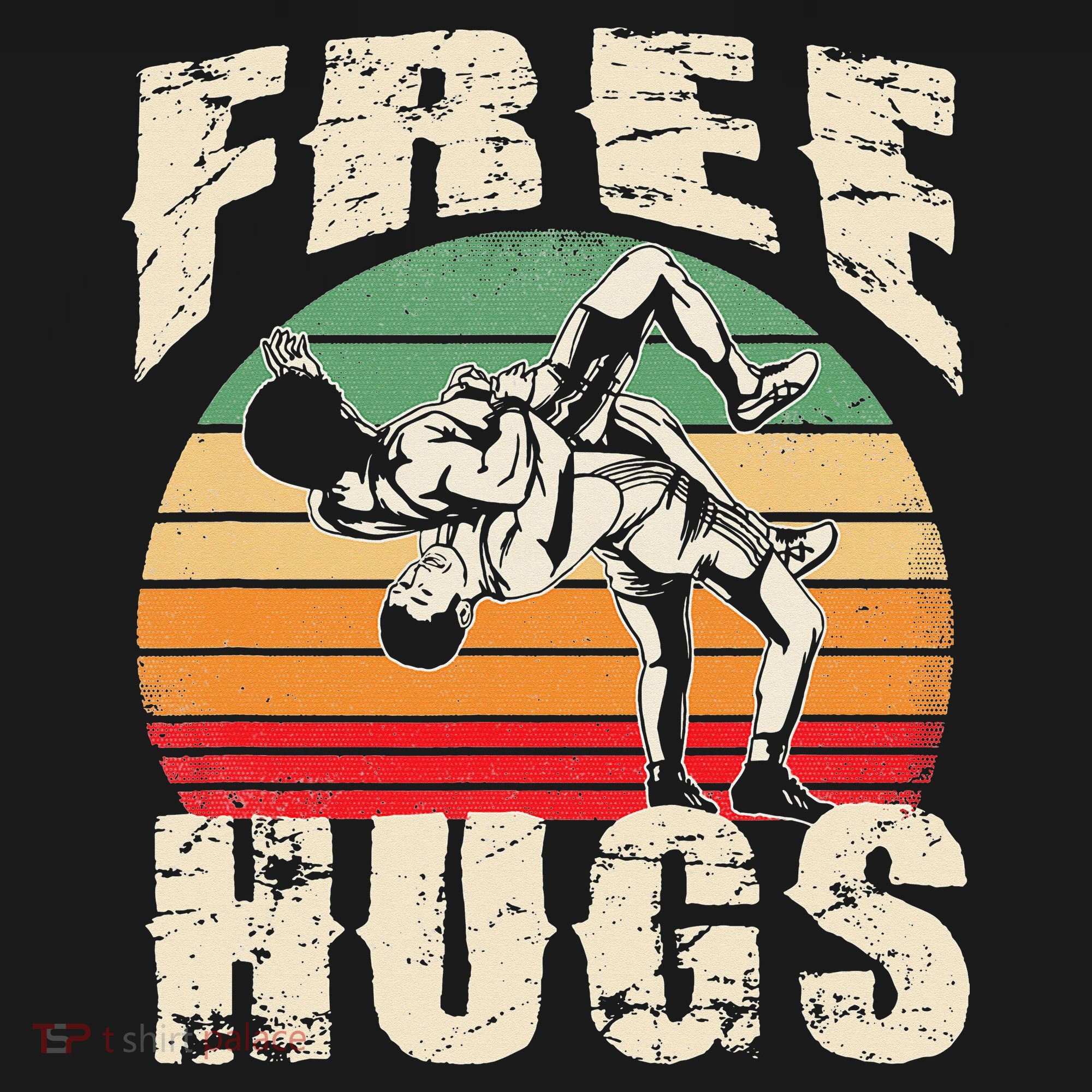 Wrestling Shirts  Funny Free Hugs Wrestling  Coach Women's Hoodie