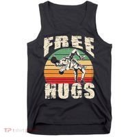 Wrestling Shirts  Funny Free Hugs Wrestling  Coach Tank Top thumb 0