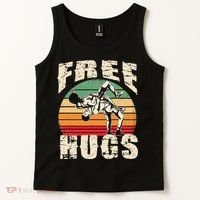 Wrestling Shirts  Funny Free Hugs Wrestling  Coach Tank Top thumb 2
