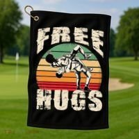 Wrestling Shirts  Funny Free Hugs Wrestling  Coach Golf Towel thumb 1