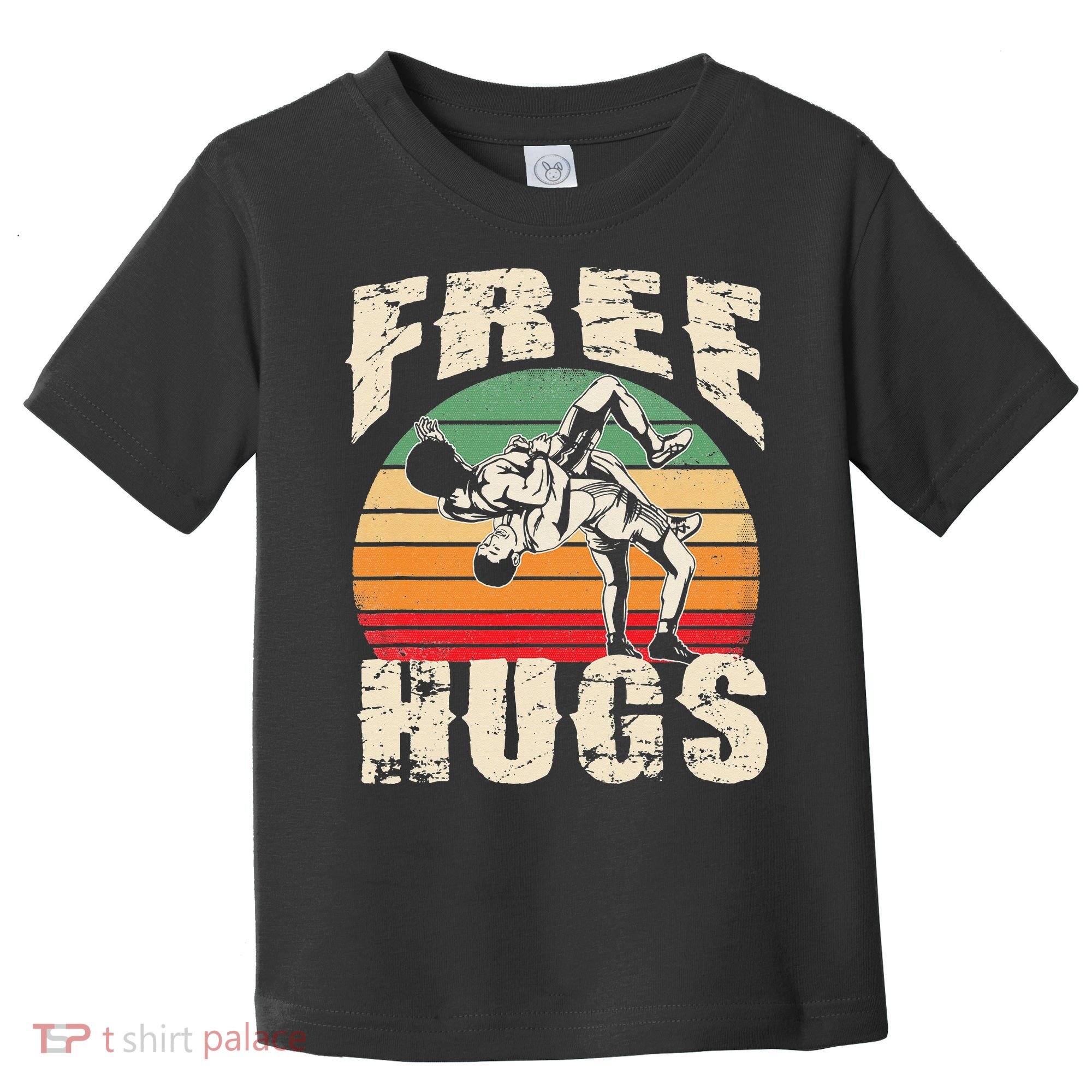 Wrestling Shirts  Funny Free Hugs Wrestling  Coach Toddler T-Shirt