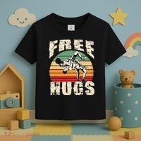 Wrestling Shirts  Funny Free Hugs Wrestling  Coach Toddler T-Shirt thumb 3