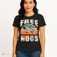 Wrestling Shirts  Funny Free Hugs Wrestling  Coach Women's T-Shirt thumb 4