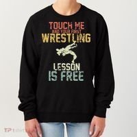 Wrestling Shirts  Funny Free Hugs Wrestling  Coach Women's Sweatshirt thumb 0