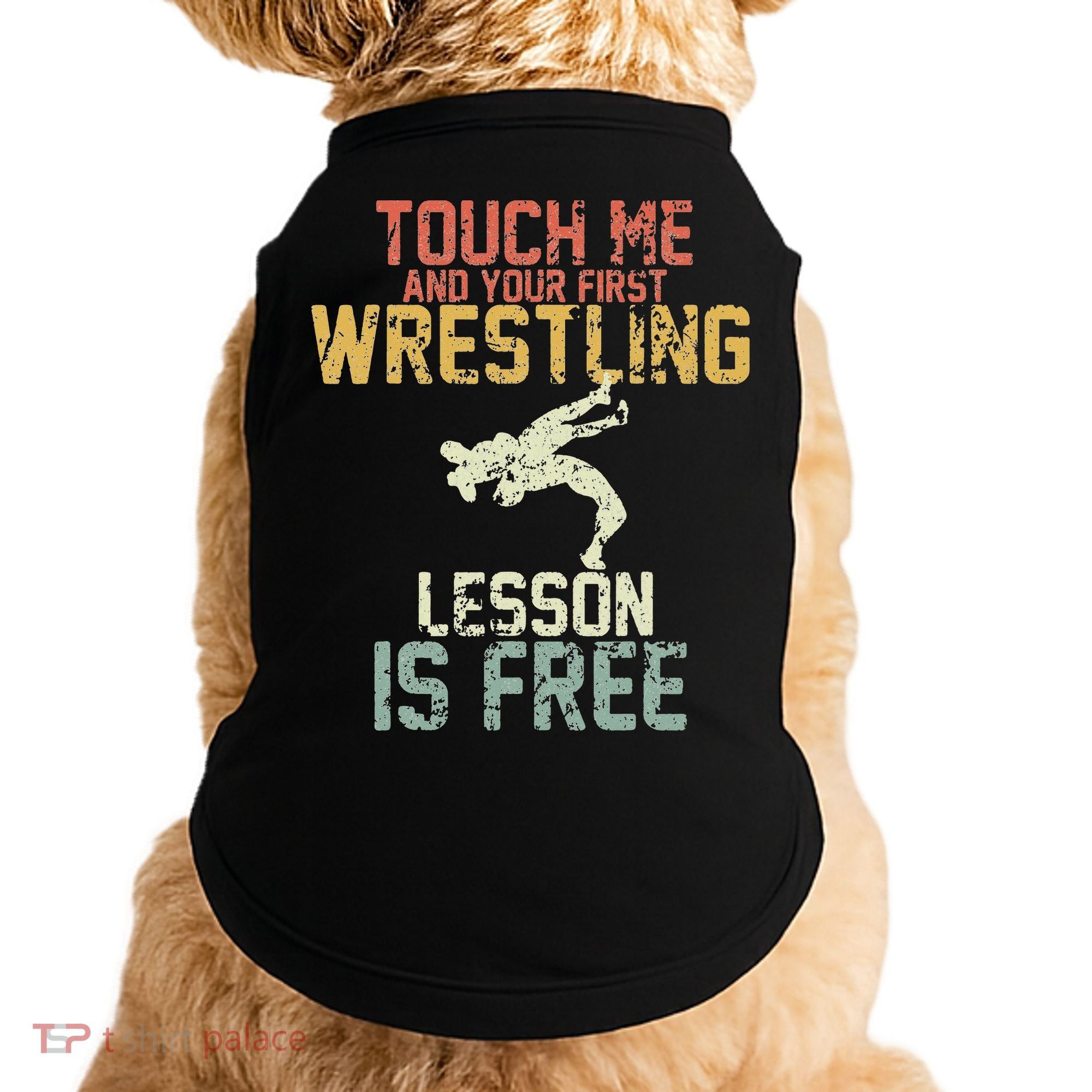 Wrestling Shirts  Funny Free Hugs Wrestling  Coach Doggie Tank