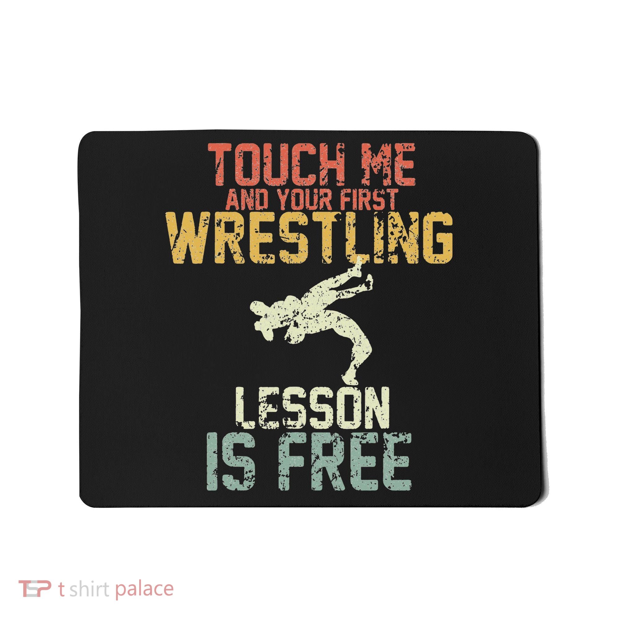 Wrestling Shirts  Funny Free Hugs Wrestling  Coach Mousepad