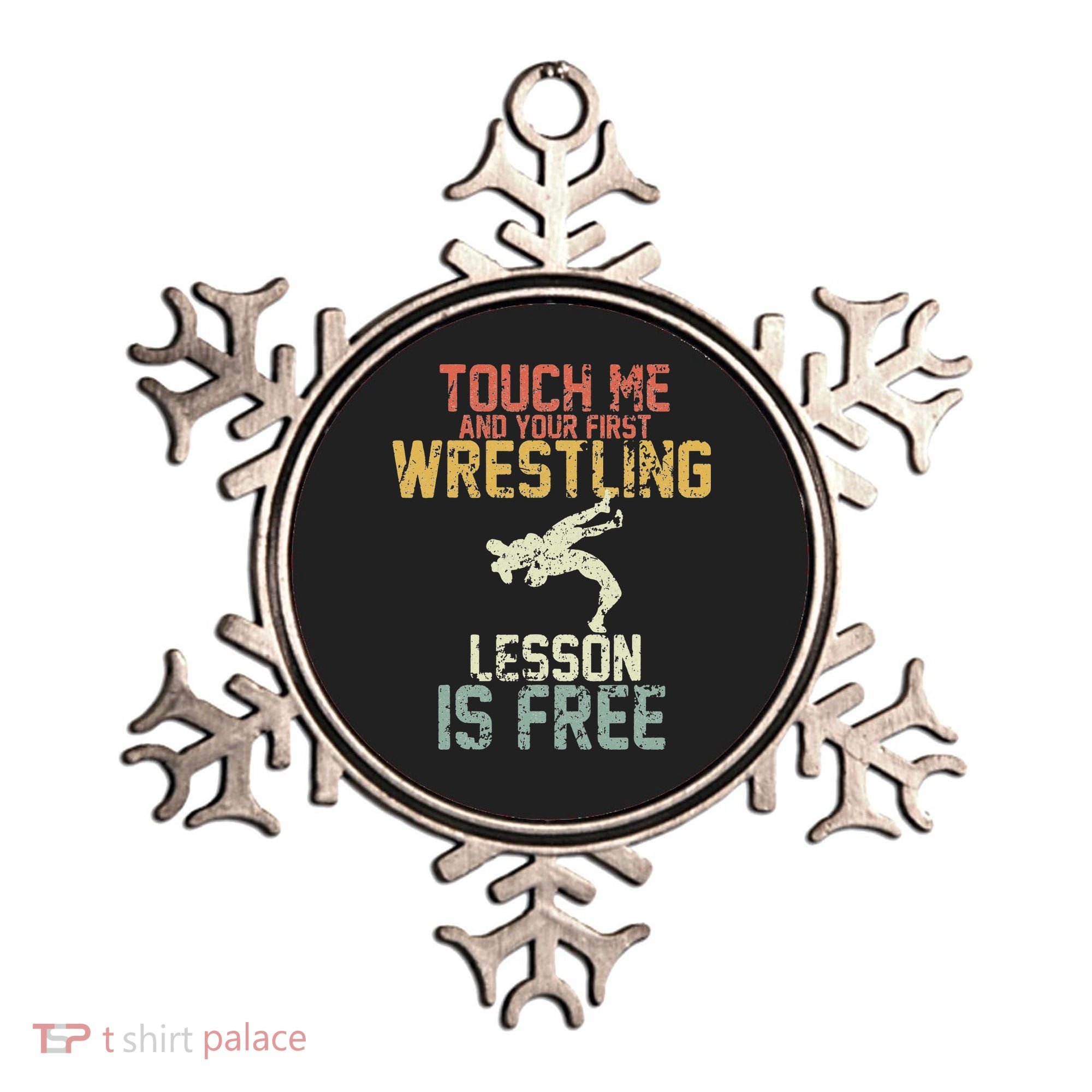Wrestling Shirts  Funny Free Hugs Wrestling  Coach Ornament