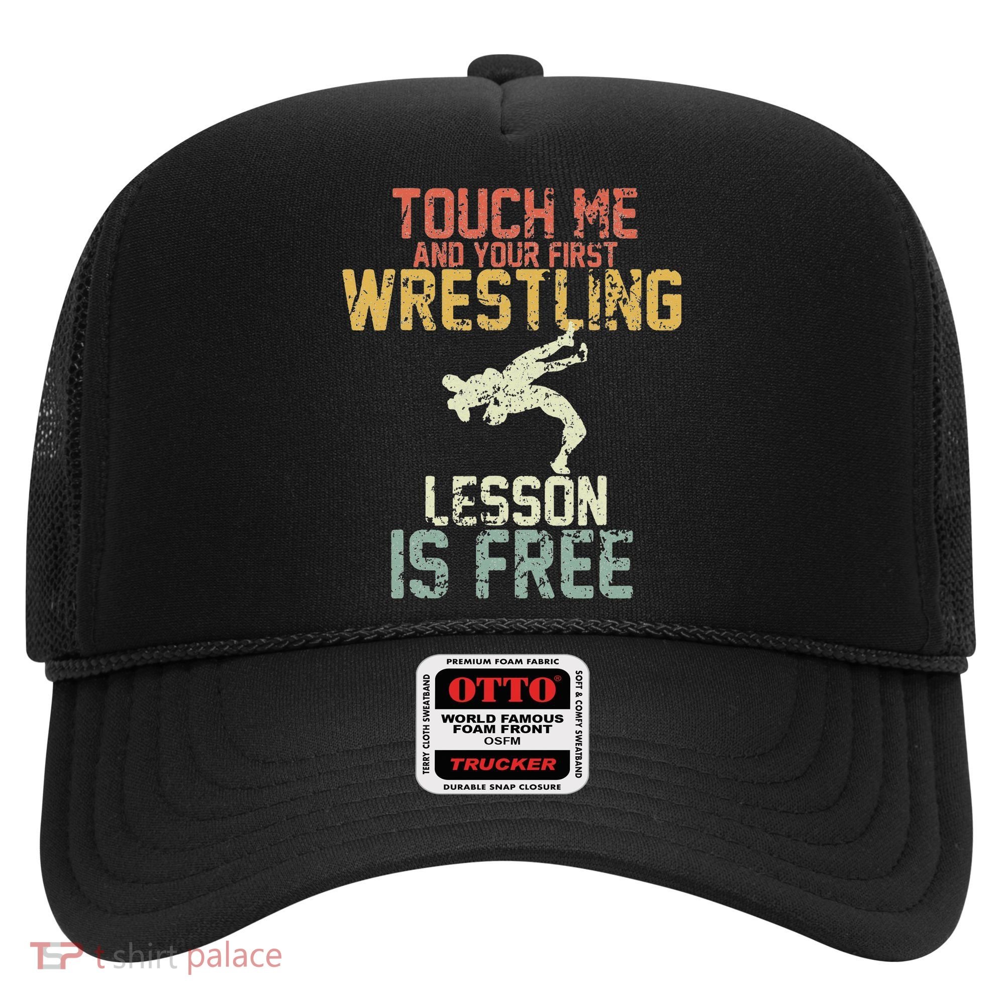 Wrestling Shirts  Funny Free Hugs Wrestling  Coach Hat