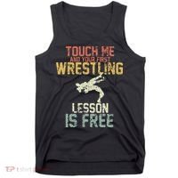 Wrestling Shirts  Funny Free Hugs Wrestling  Coach Tank Top thumb 0