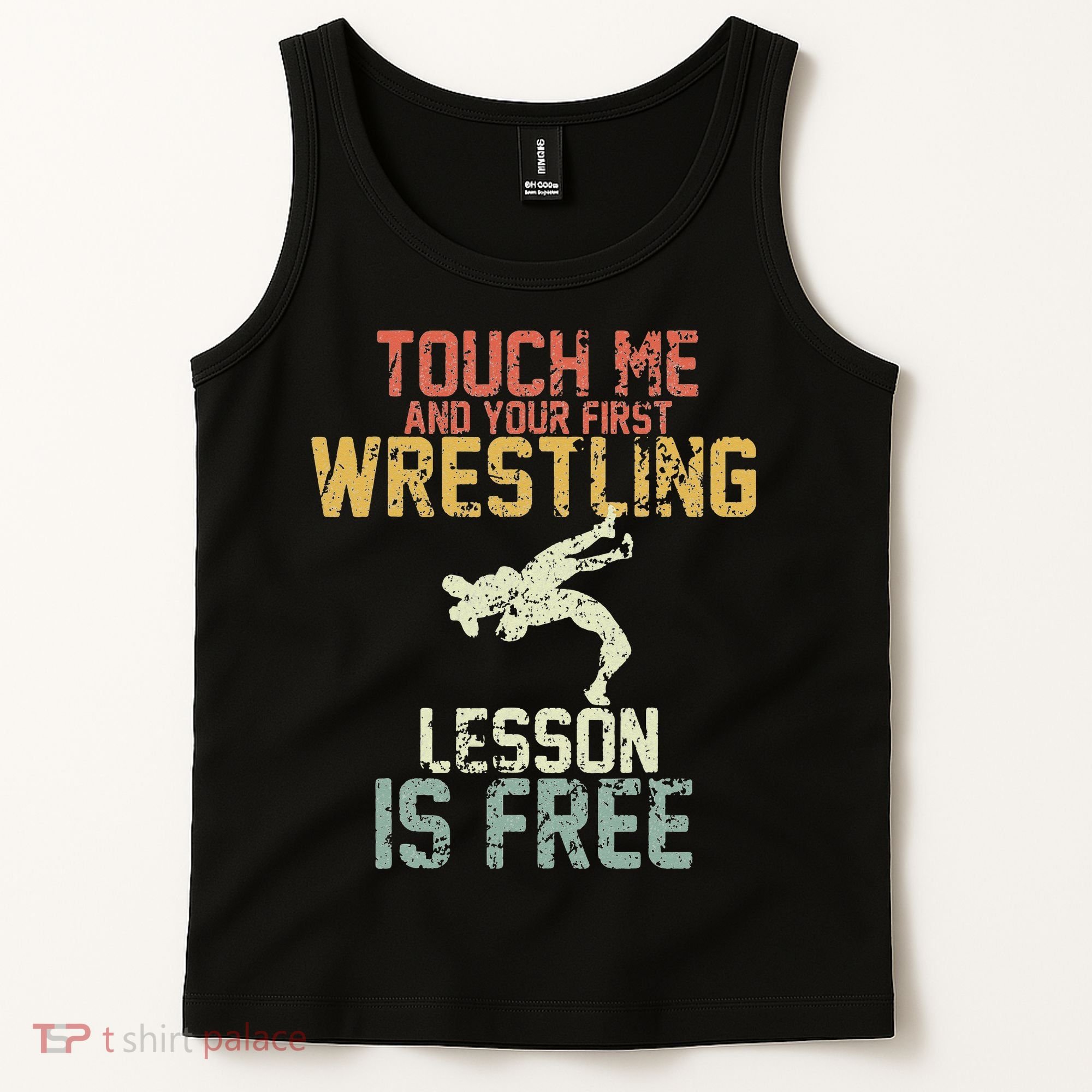 Wrestling Shirts  Funny Free Hugs Wrestling  Coach Tank Top