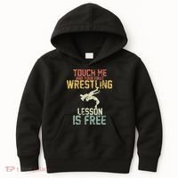 Wrestling Shirts  Funny Free Hugs Wrestling  Coach Kids Hoodie thumb 0