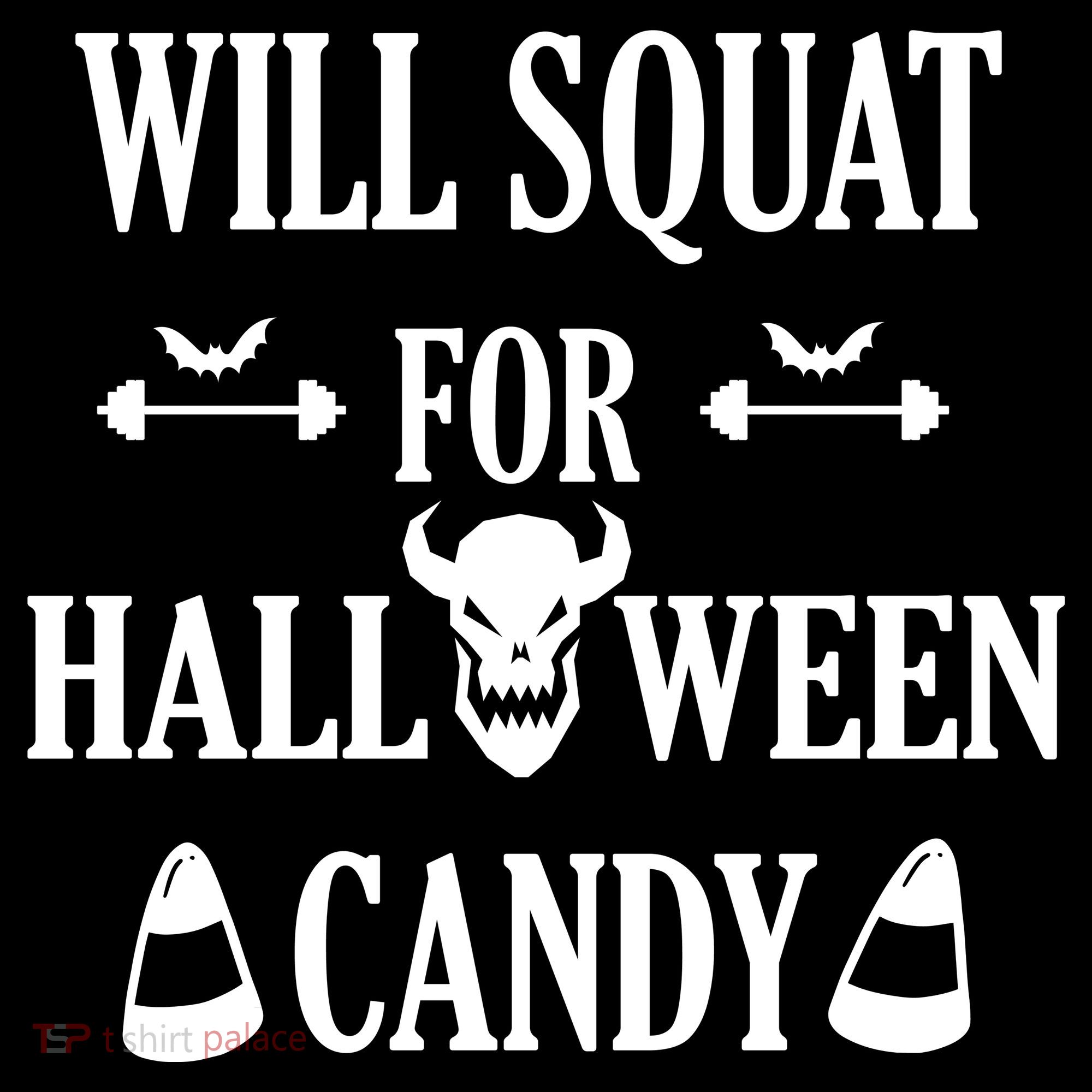 Will Squat For Halloween Candy Halloween Quote Women's Long Sleeve Shirt