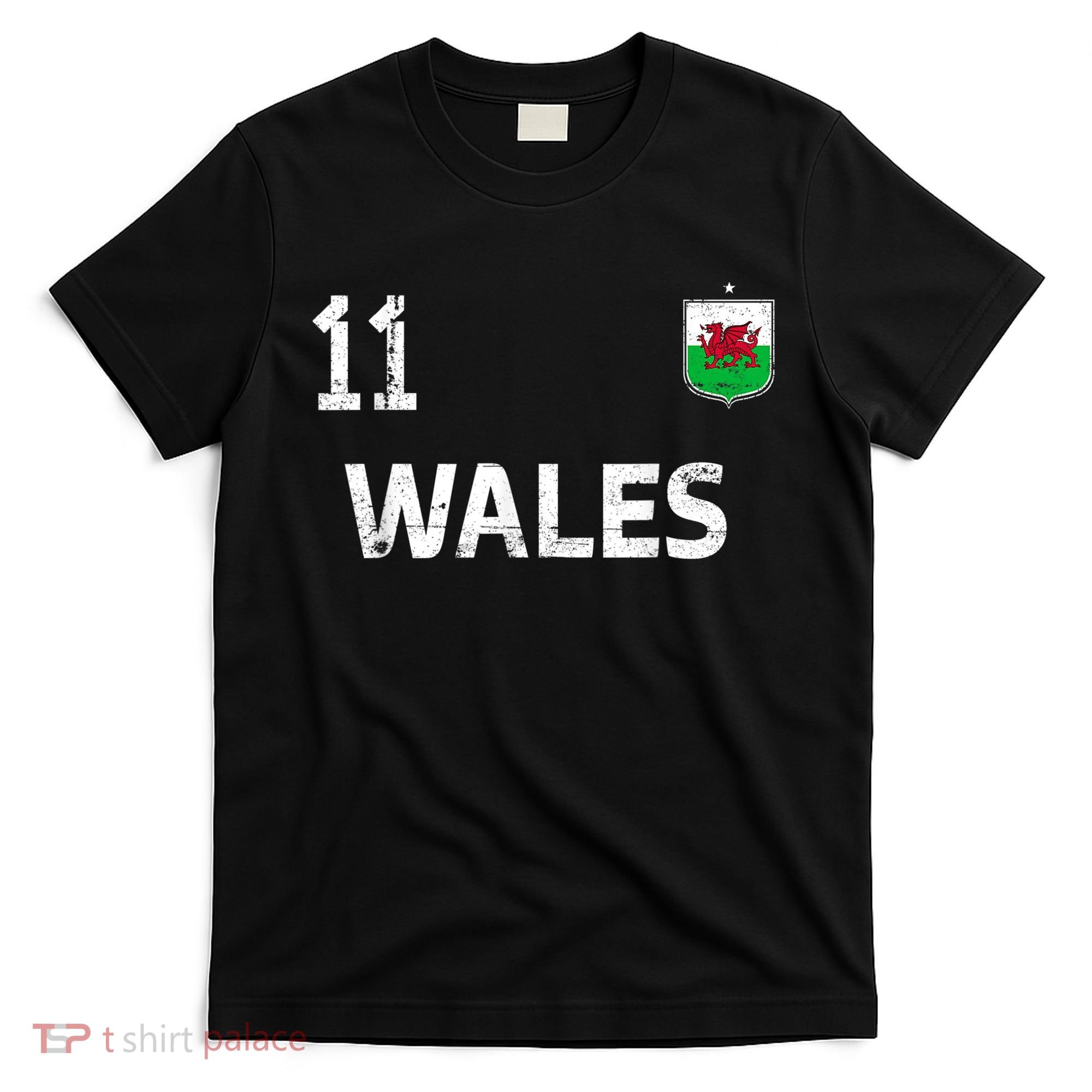 Wales Soccer Fans Jersey Welsh Flag Football Lovers T-Shirt