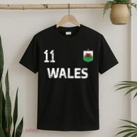 Wales Soccer Fans Jersey Welsh Flag Football Lovers T-Shirt thumb 2