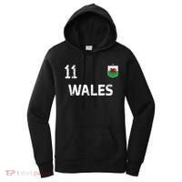 Wales Soccer Fans Jersey Welsh Flag Football Lovers Women's Hoodie thumb 0