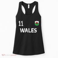 Wales Soccer Fans Jersey Welsh Flag Football Lovers Women's Tank Top thumb 0