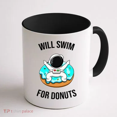 Will Swim For Donuts Coffee Mug back