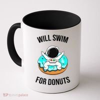 Will Swim For Donuts Coffee Mug thumb 0
