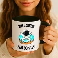 Will Swim For Donuts Coffee Mug thumb 3
