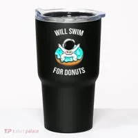 Will Swim For Donuts Tumbler thumb 0
