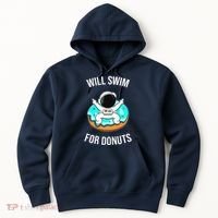 Will Swim For Donuts Hoodie thumb 0