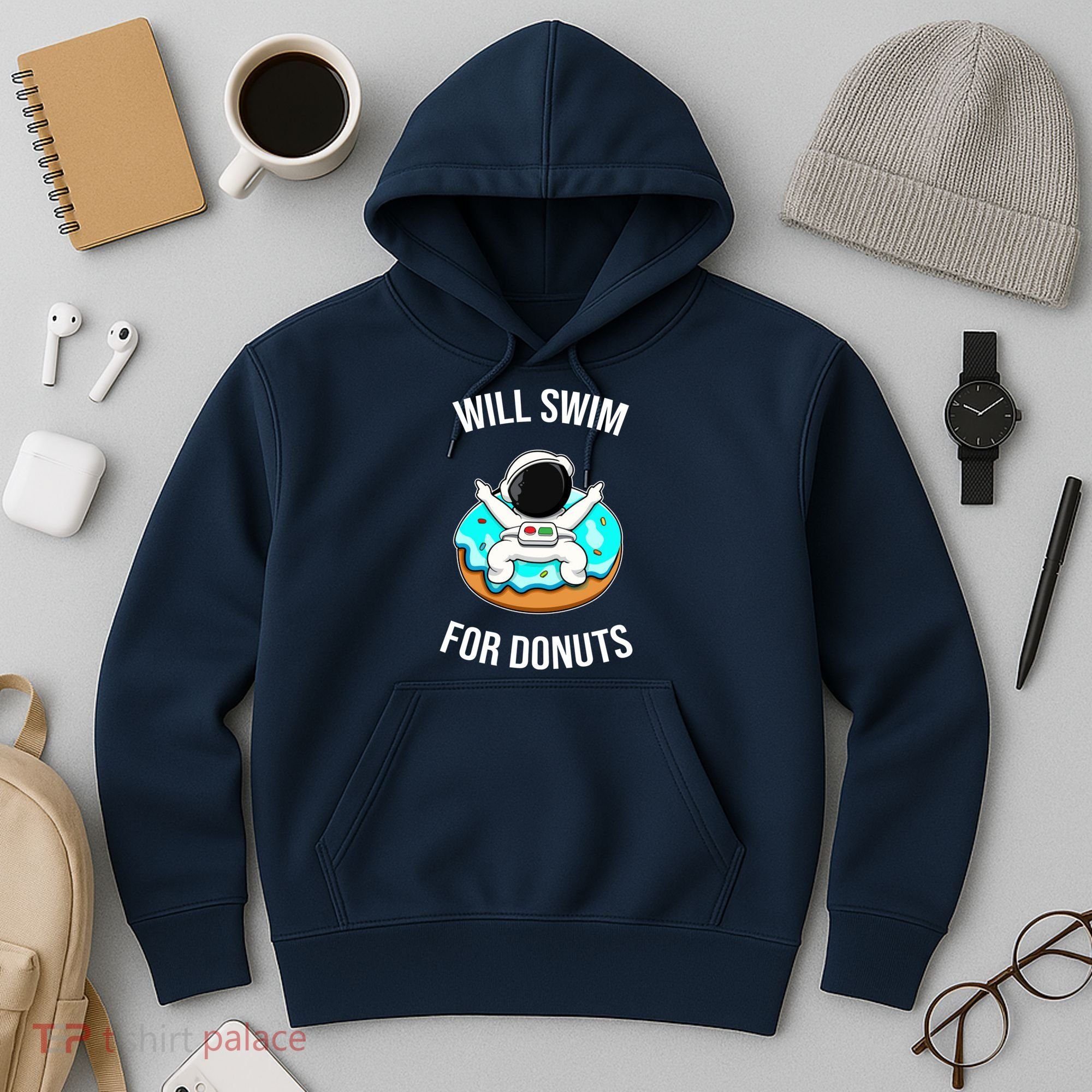 Will Swim For Donuts Hoodie