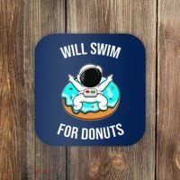 Will Swim For Donuts Coaster thumb 0