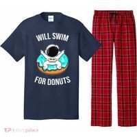 Will Swim For Donuts Pajama Set thumb 0