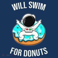 Will Swim For Donuts Mousepad thumb 1