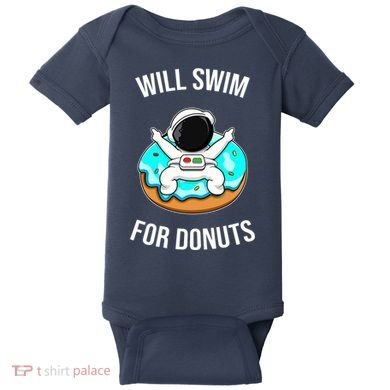 Will Swim For Donuts Baby Bodysuit