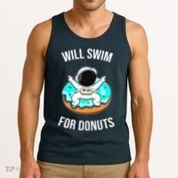 Will Swim For Donuts Tank Top thumb 3