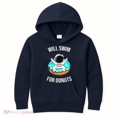 Will Swim For Donuts Kids Hoodie